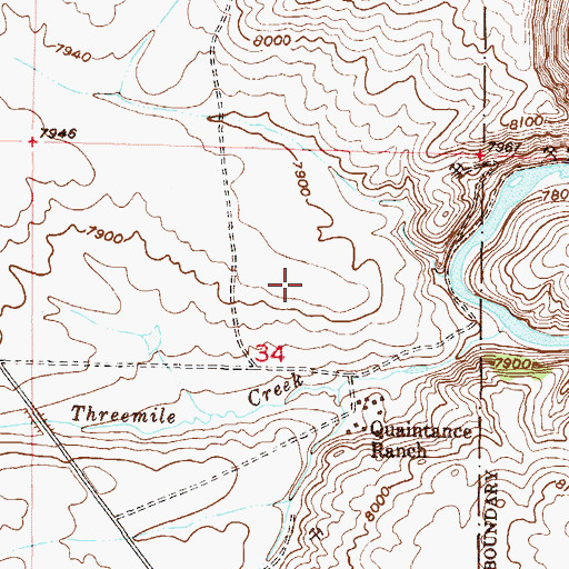 Topographic Map of Riggs Mine, CO