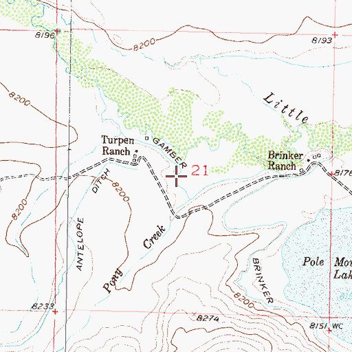 Topographic Map of Taylor Mine, CO