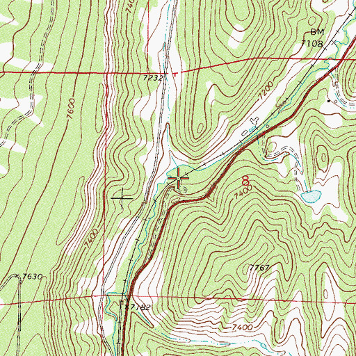Topographic Map of Arrowhead Mine, CO