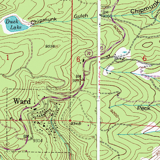 Topographic Map of Queen Mine, CO
