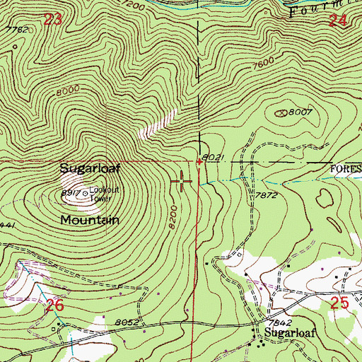 Topographic Map of Alpine Horn Mine, CO