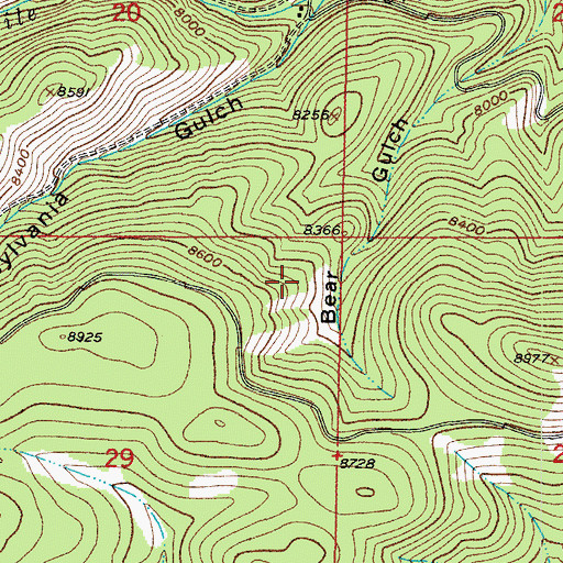 Topographic Map of Golden Chest Mine, CO