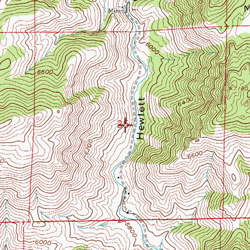 Topographic Map of Spaulding Mine, CO