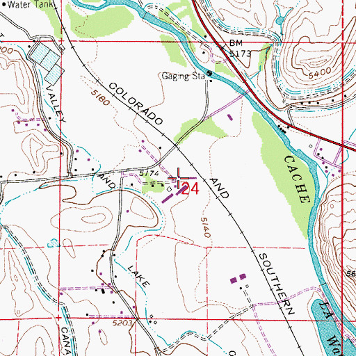 Topographic Map of Challenger Mine, CO