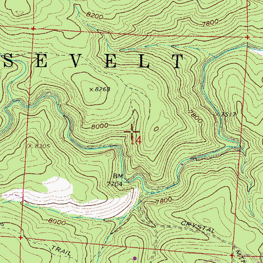 Topographic Map of Eureka Claim Number Five, CO