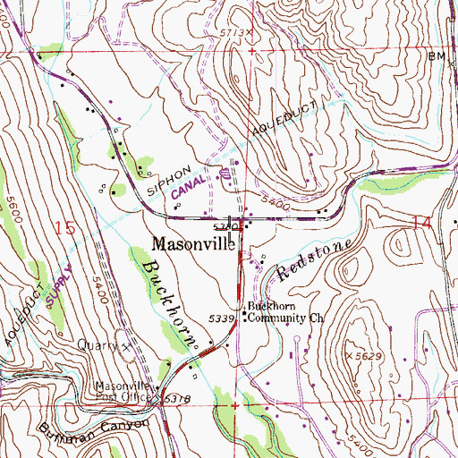 Topographic Map of Troupe Quarry, CO