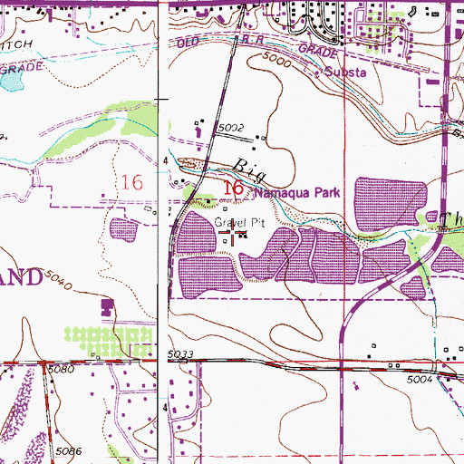 Topographic Map of Loveland Gravel Pit, CO