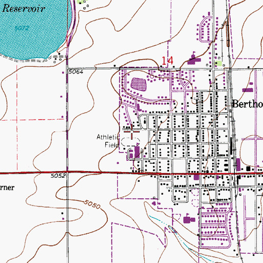 Topographic Map of Berthoud Quarry, CO