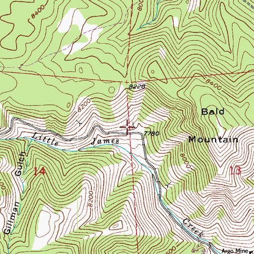 Topographic Map of Consolation Mine, CO
