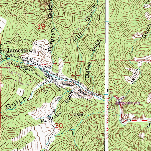 Topographic Map of Mikes Adit, CO