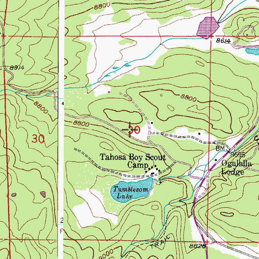 Topographic Map of Struggler Group Mine, CO