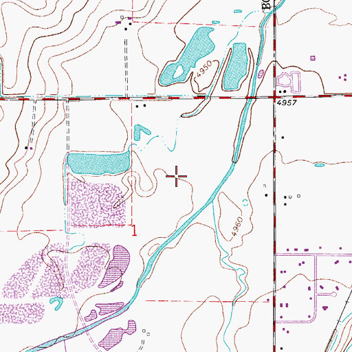 Topographic Map of Longs Peak Mine, CO