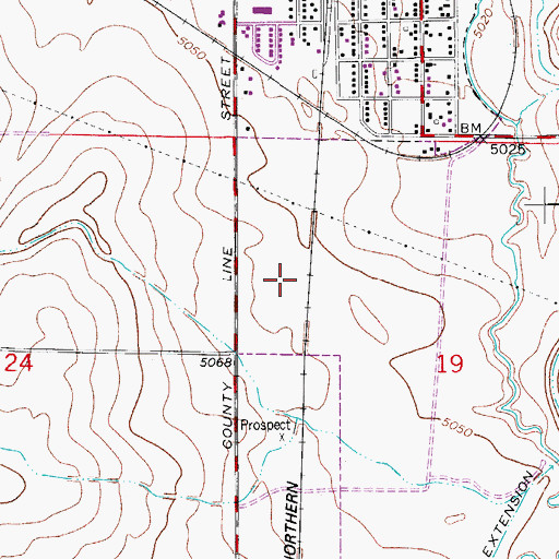 Topographic Map of Garfield Number Two Mine, CO