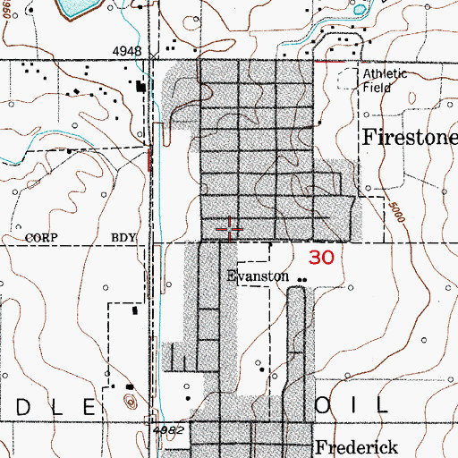 Topographic Map of Wolff Lease Mine, CO