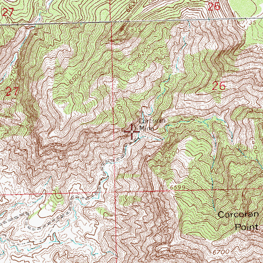 Topographic Map of George Cocharan Mine, CO