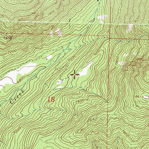 Topographic Map of East Canyon Creek Mine, CO