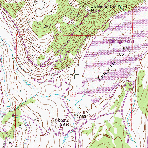 Topographic Map of Nettie B Mine, CO