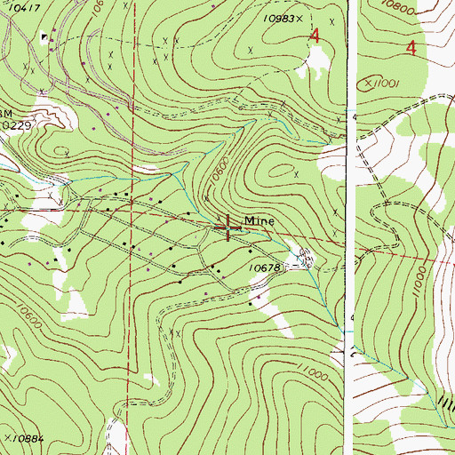 Topographic Map of Excelsior Mine, CO