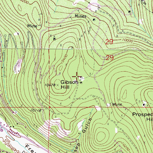 Topographic Map of Standard Number One Mine, CO