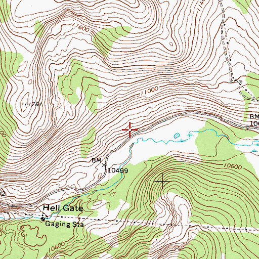 Topographic Map of Cunningham Tunnel Mine, CO