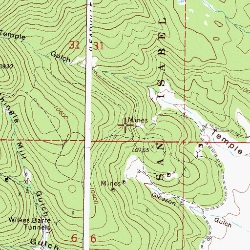 Topographic Map of Birdella Shaft, CO
