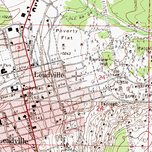 Topographic Map of Bob Ingersoll Mine, CO