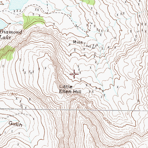 Topographic Map of Miller Mine, CO