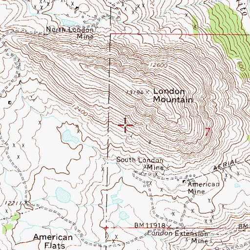 Topographic Map of Imperial Mine, CO
