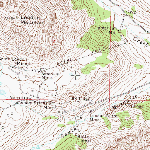 Topographic Map of Mosher Shaft, CO