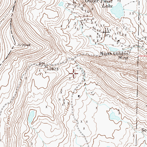 Topographic Map of Mosquito Mining District Mine, CO