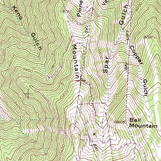 Topographic Map of Best Friend Mine, CO