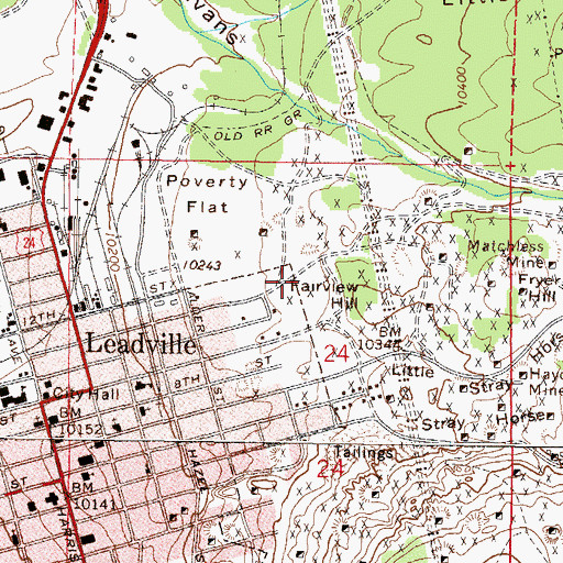 Topographic Map of American Eagle Mine, CO