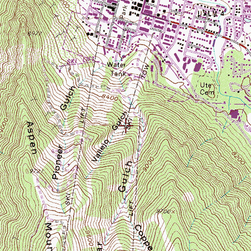 Topographic Map of Golconda Mine, CO