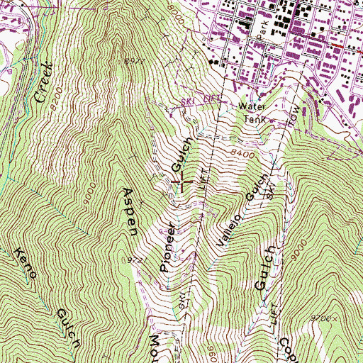 Topographic Map of Great Western Mine, CO