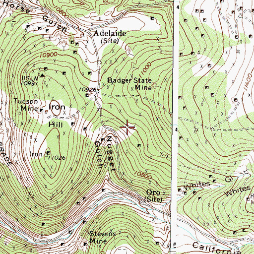 Topographic Map of North Mike Mine, CO