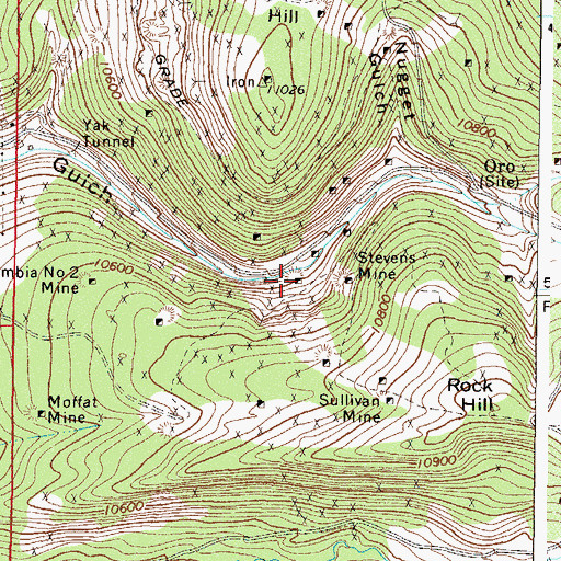Topographic Map of Seventy-six Mine, CO
