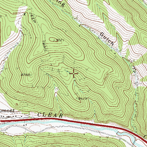 Topographic Map of Tim Tarsney Mine, CO