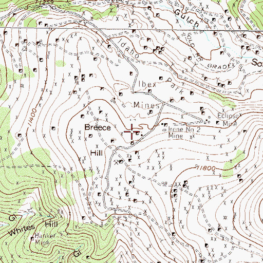 Topographic Map of Garbutt Mine, CO