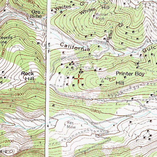 Topographic Map of Giant Mine, CO