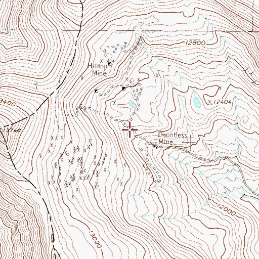 Topographic Map of Badger Boy Shaft, CO