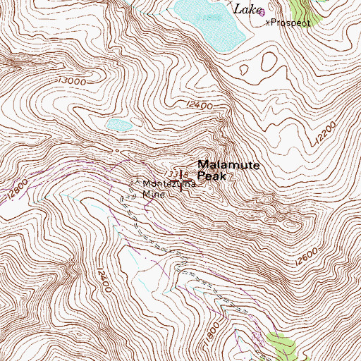 Topographic Map of Larson Mine, CO