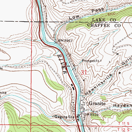Topographic Map of Driscoll Mine, CO