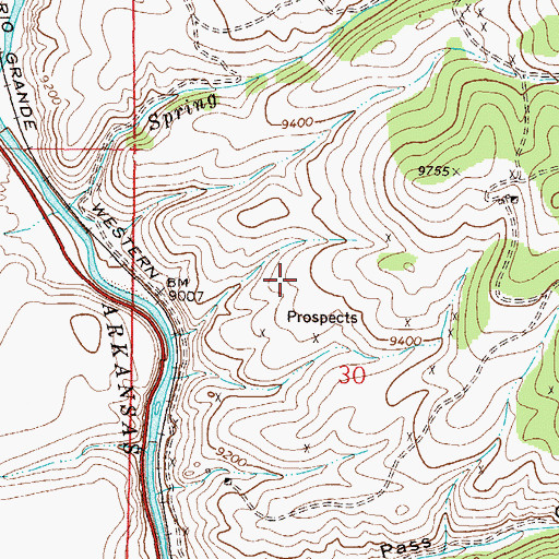 Topographic Map of Pantle Mine, CO
