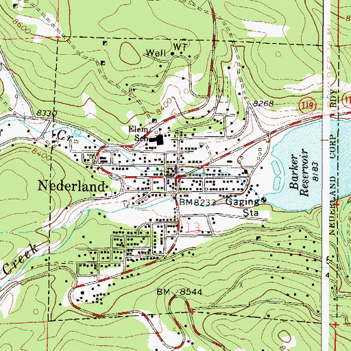 Topographic Map of Silver Lake Dam Mine, CO