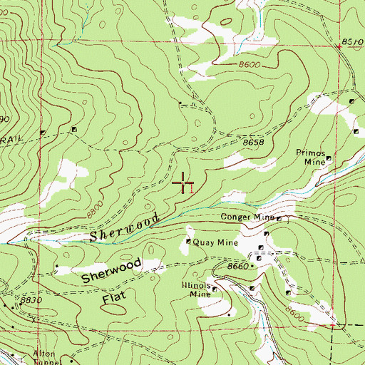 Topographic Map of Minnie Foy Mine, CO