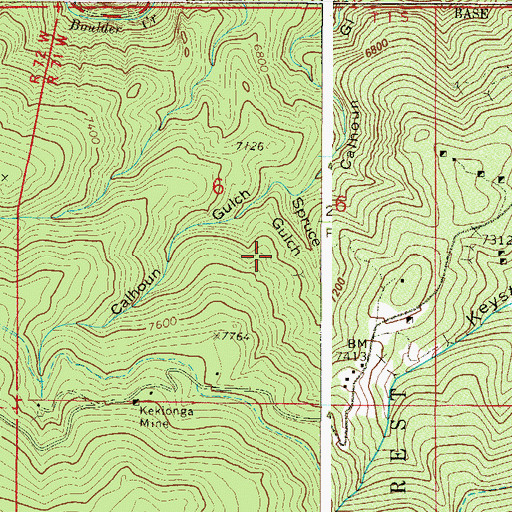 Topographic Map of Sister Emma Mine, CO