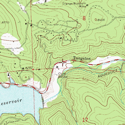 Topographic Map of Vasco Number Five Mine, CO