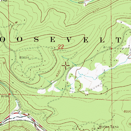 Topographic Map of Walker Ranch Mine, CO