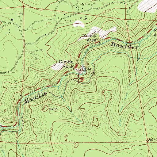 Topographic Map of Roger Patent Mine, CO