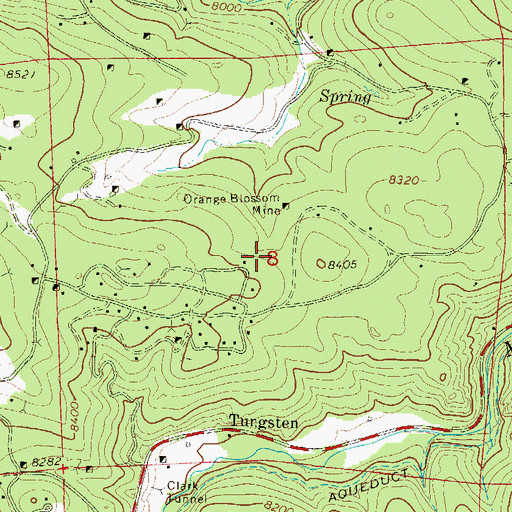 Topographic Map of Diamond Claim Mine, CO